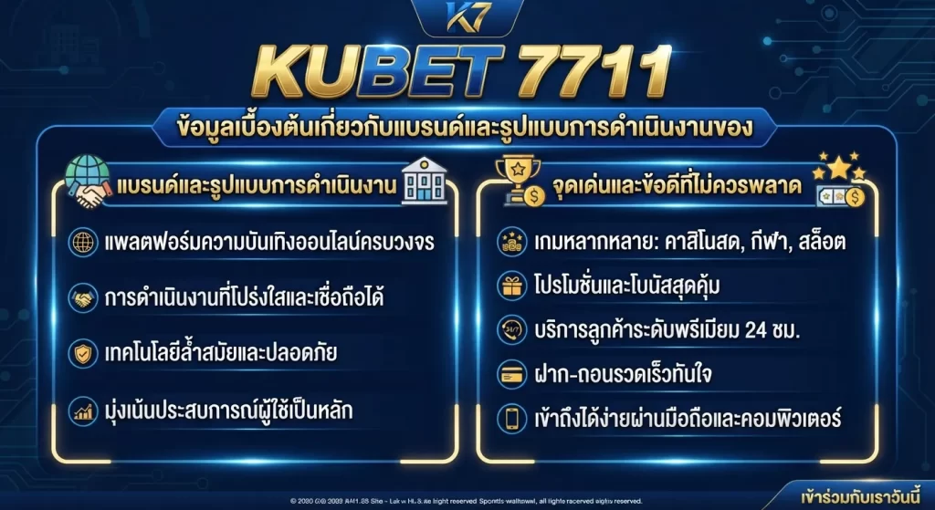จุดเด่นและข้อดีของ KUBET 7711 ที่คุณไม่ควรพลาด